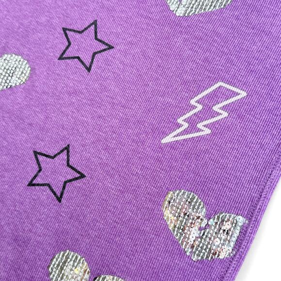 PINK Y2K Victoria's Secret VTG 2009 Ribbed Tank Top Graphic Print Bling Purple S - Picture 5 of 8